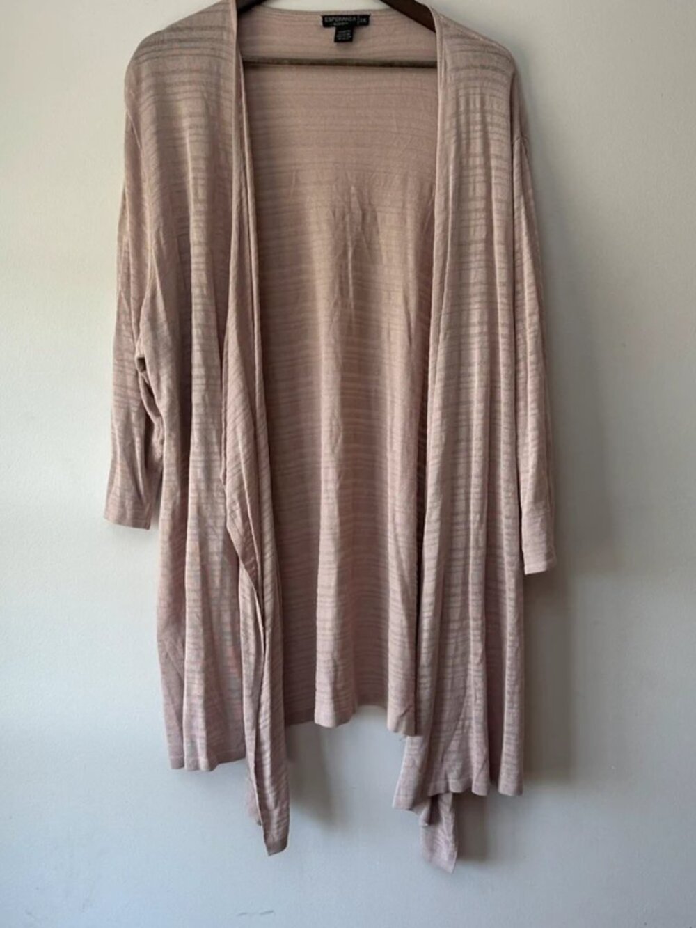 Esperanza Rose/Light Pink Long Cardigan 2X